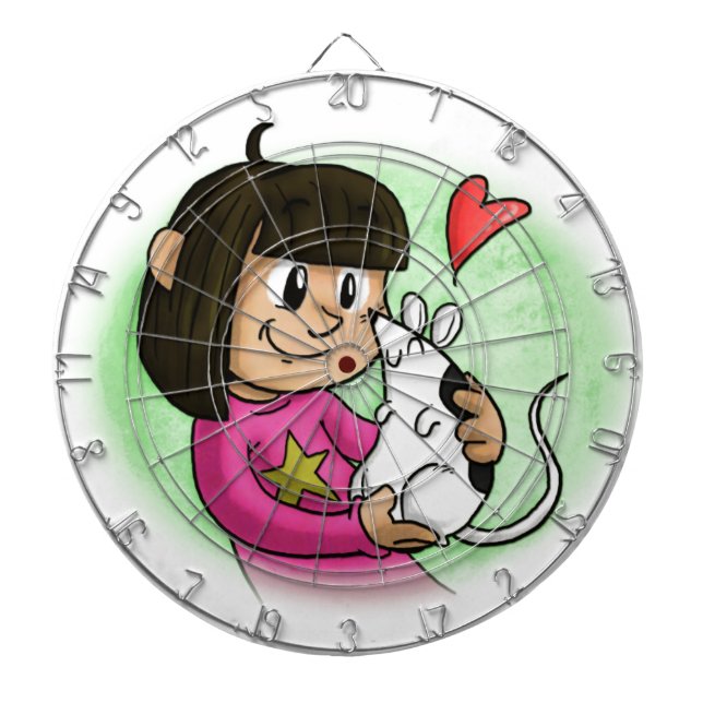 Millie and Cupcake Dartboard (Front)