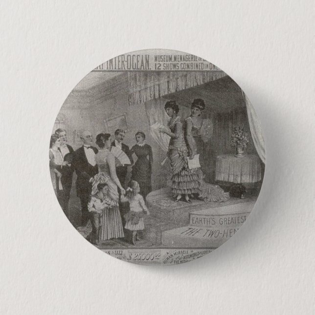 Millie Christine / The Two Headed Lady 2 Inch Round Button (Front)