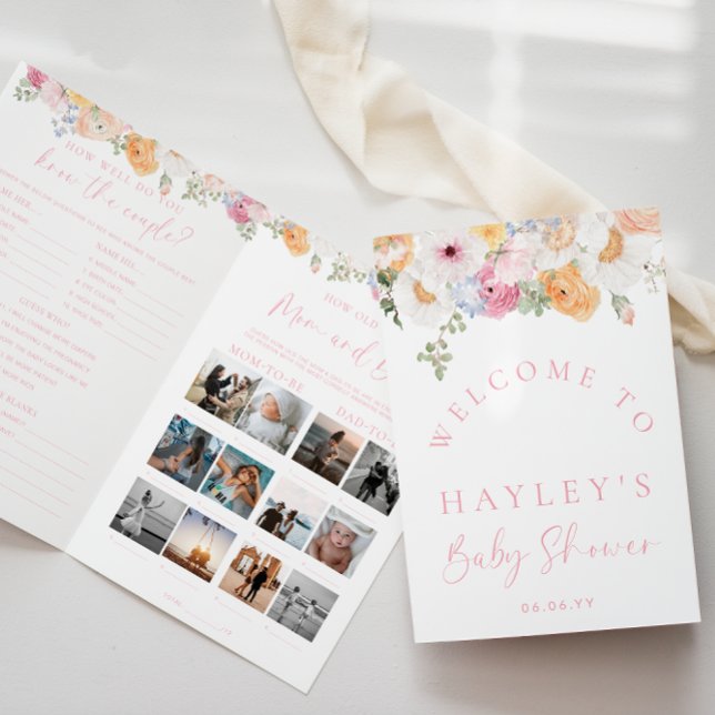 Millie Floral Baby Shower Game Booklet (Millie Floral Baby Shower Games Booklet Spring Wildflowers)