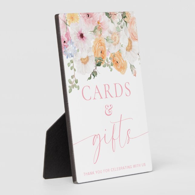 Millie Floral Cards and Gifts Sign Plaque (Side)