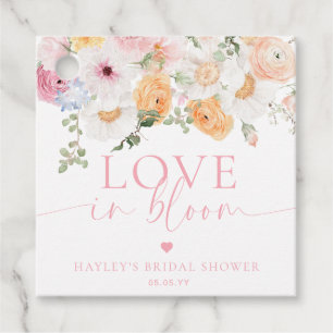 Millie Floral Love In Bloom Bridal Shower Favour Tags