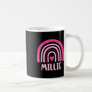 Millie Name Heart Cute Personalized Rainbow Coffee Mug
