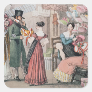 Milliners , printed by Charles Joseph Square Sticker