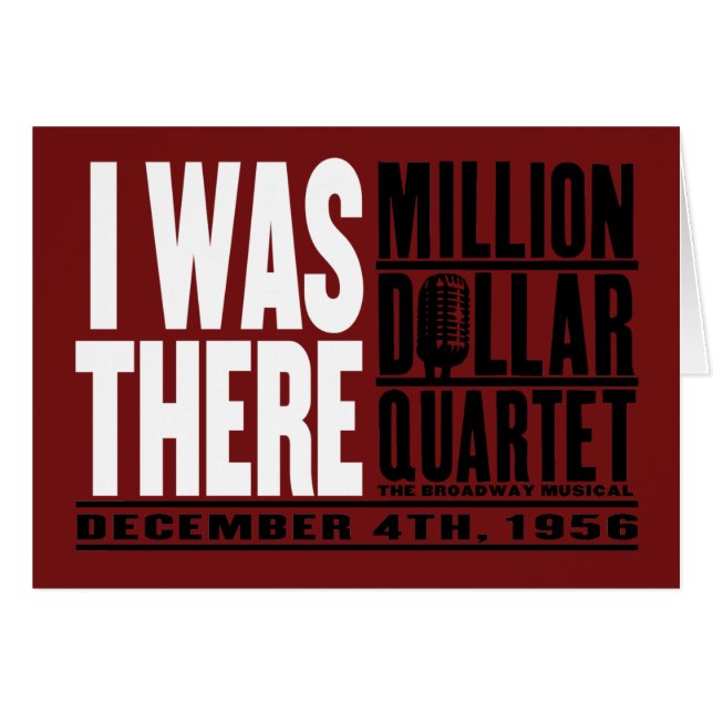 Million de quartet du dollar "j'étais là " (Devant horizontal)