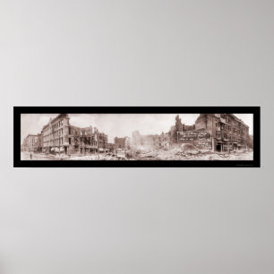 Million Dollar Fire Houston Photo 1912 Poster