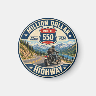 Million Dollar Highway Route 550 motorcycle gifts  Magnet