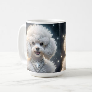 Million Dollar Poodle Wearing A Diamond Collar, Coffee Mug