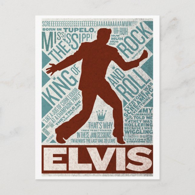 Million Dollar Quartet Elvis Type Postcard (Front)