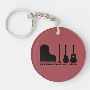 Million Dollar Quartet Instruments - Black Keychain