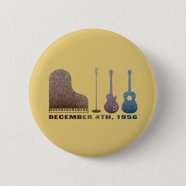 Million Dollar Quartet Instruments - Colour 2 Inch Round Button (Front)