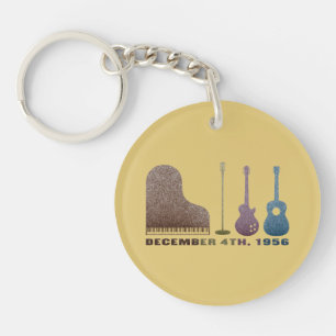 Million Dollar Quartet Instruments - Colour Keychain