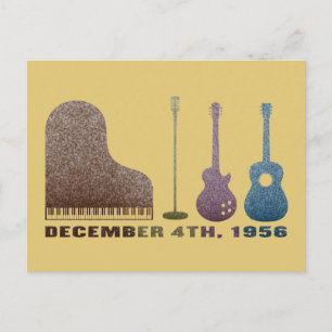 Million Dollar Quartet Instruments - Colour Postcard