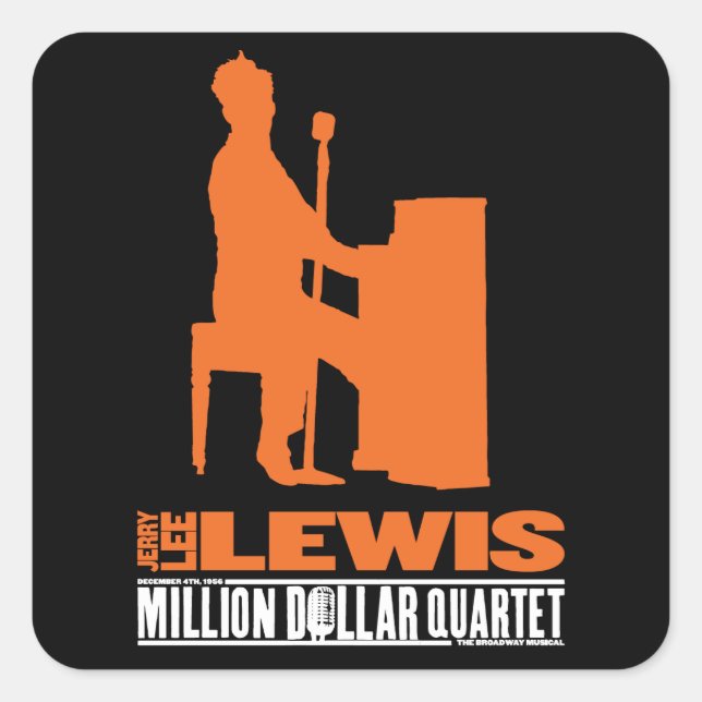 Million Dollar Quartet Lewis Square Sticker (Front)