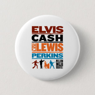 Million Dollar Quartet Names 2 Inch Round Button