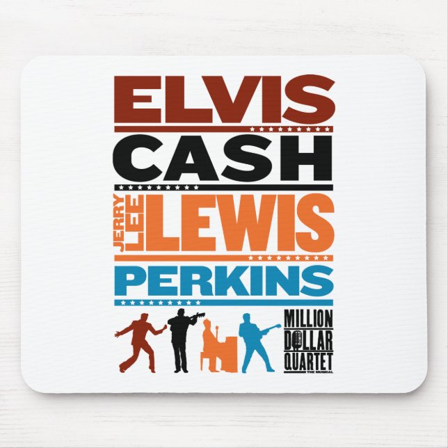 Million Dollar Quartet Names Mouse Pad (Front)