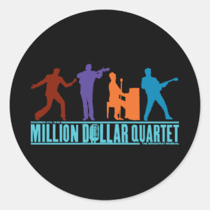 Million Dollar Quartet On Stage Classic Round Sticker