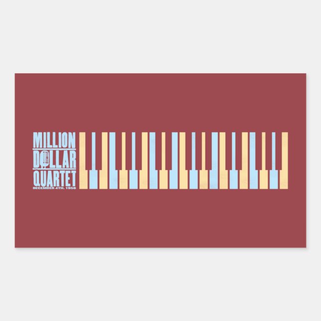 Million Dollar Quartet Piano Sticker (Front)