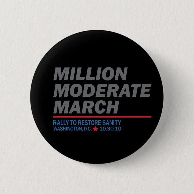 Million Moderate March 2 Inch Round Button (Front)