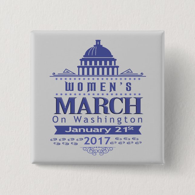 Million Womens March on Washington 2017 Button Pin (Front)