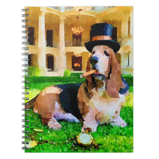 Millionaire Basset hound Spiral Notebook