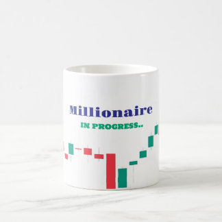 Millionaire In Progress Trader Ceramic Mug, Stock Coffee Mug