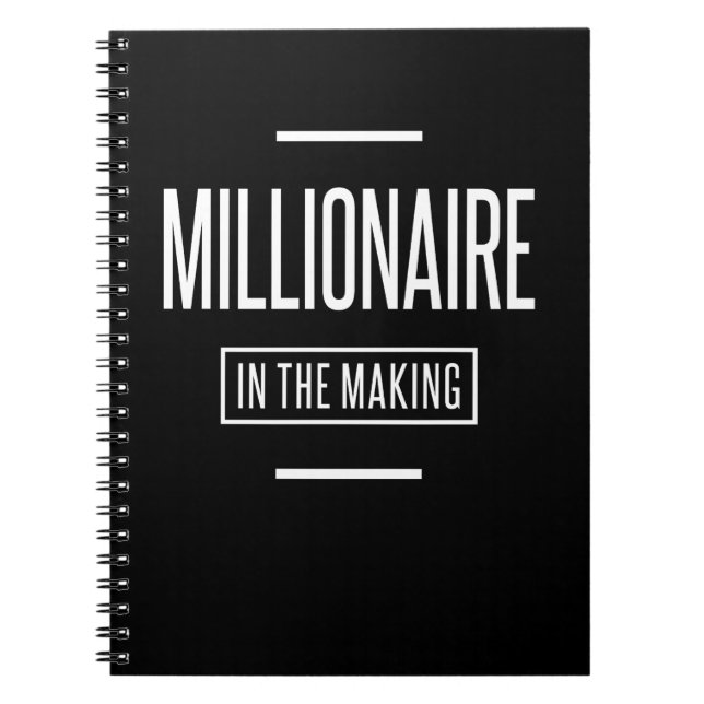 Millionaire in The Making Motivational Entrepreneu Notebook (Front)