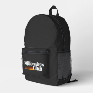 'Millionaire's Club' Entrepreneurs Retro Mindset Printed Backpack