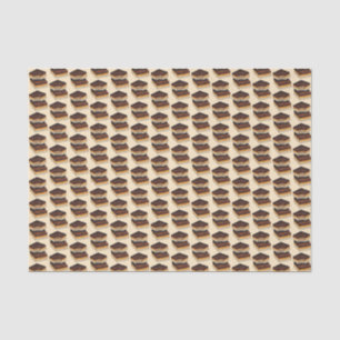 Millionaire's Shortbread Caramel Squares Slice Tissue Paper
