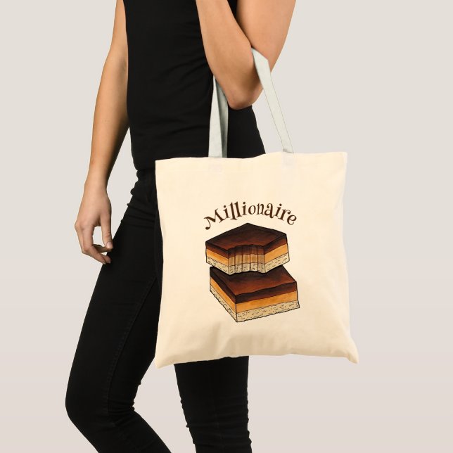 Millionaire's Shortbread Caramel Squares Slice Tote Bag (Front (Product))