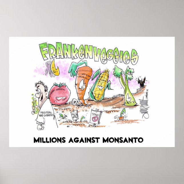 Millions Against Monsanto Franken Veggies Poster (Front)