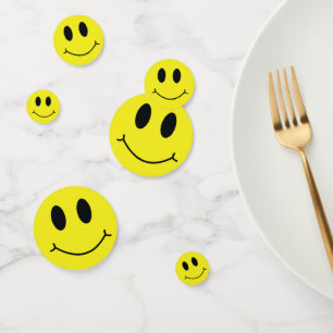 Millions of Smiles Yellow Grin Face Confetti