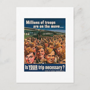 Millions of Troops are on the Move Postcard