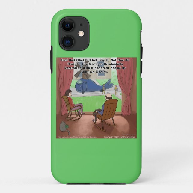 Mills On Whales Funny iPhone 5/5S Coque (Dos)