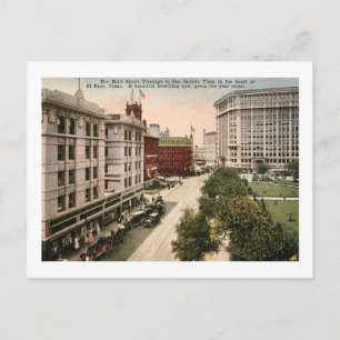 Mills St., El Paso, Texas Vintage Postcard