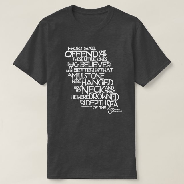 Millstone (Matthew 18:6) T-Shirt (Design Front)
