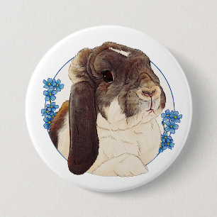 Milly Moo Bunny 3 Inch Round Button