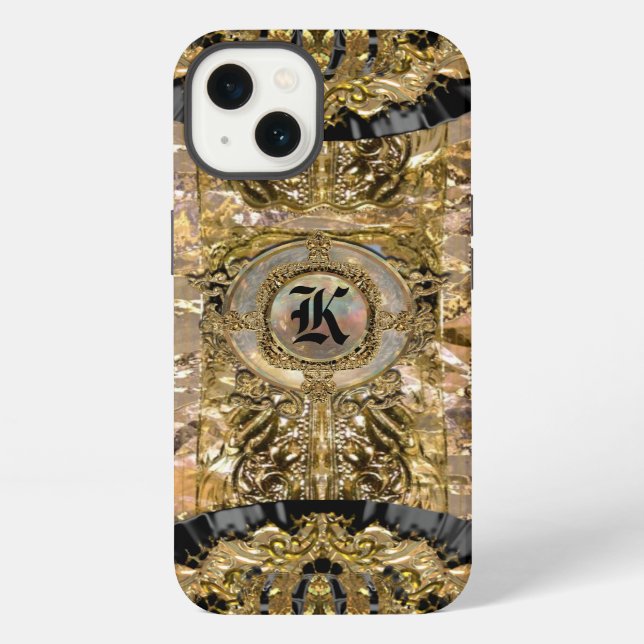 Millysteem Elegant Monogram iPhone Case (Back)