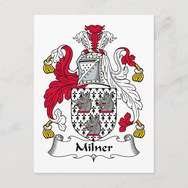 Milner Family Crest Postcard (Front)