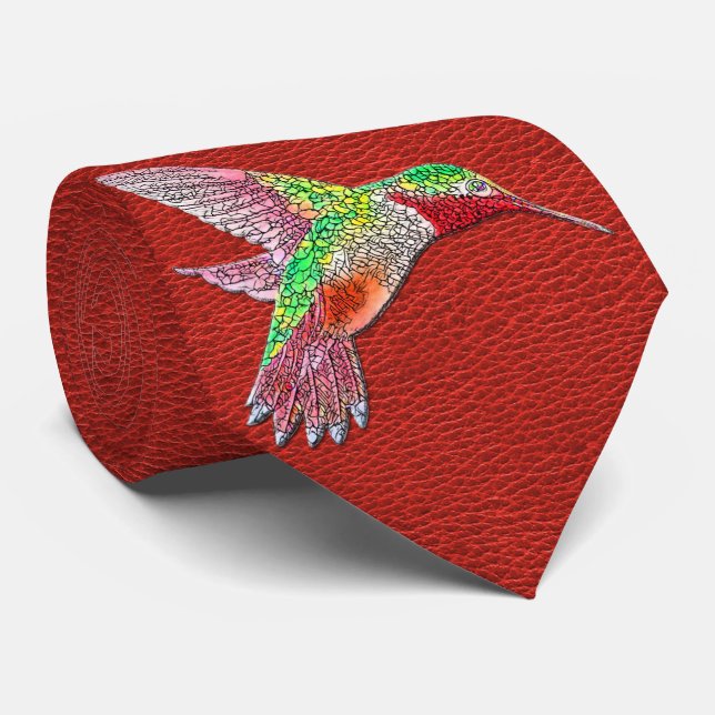 Milo Dale Bird  Collection - Milo Hummingbird Red Tie (Rolled)