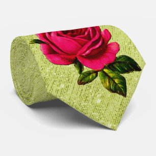 Milo Dale Rose Green Stripped Men's Necktie