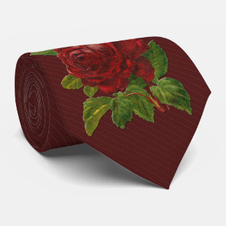Milo Dale Rose Maroon Stripped Men's Necktie