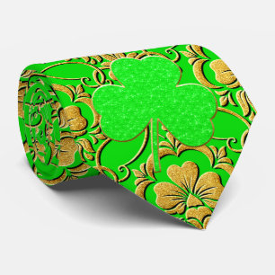 Milo Dale St Patrick's Shamrock Green Men's Tie