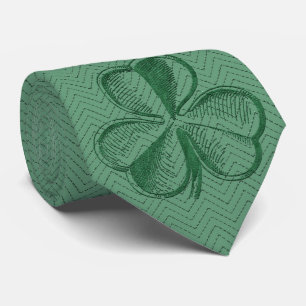 Milo Dale St Patrick's Shamrock Green Men's Tie
