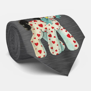Milo Dale Valentine Horse On Black Men's Necktie