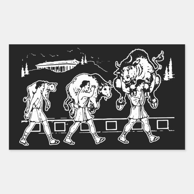 Milo of Croton And The Bull - Gym Motivational Sticker (Front)