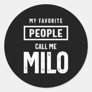Milo Personalized Name Birthday Gift Classic Round Sticker