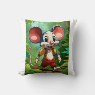 Milo the Jungle Mouse Throw Pillow
