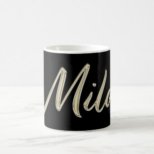 Milos name whitegold Tasse Teetasse Kaffetasse Coffee Mug