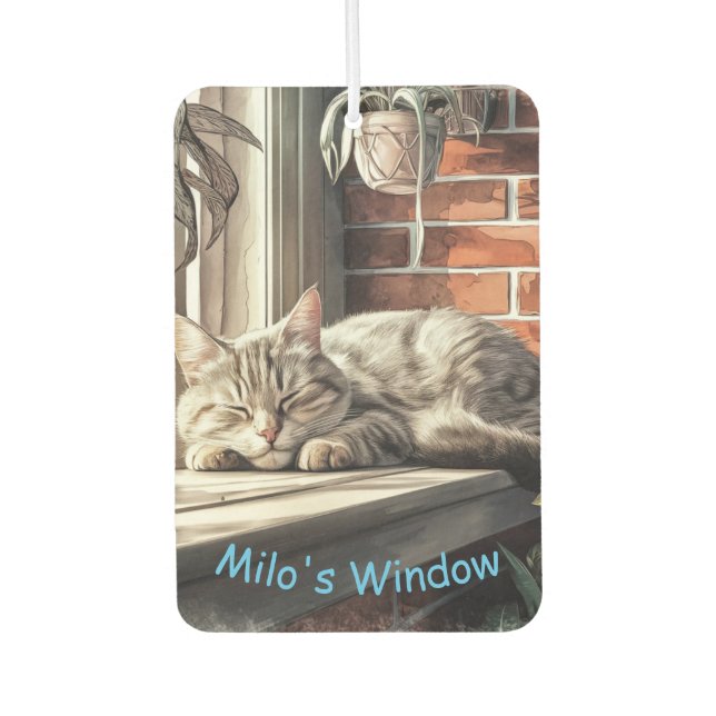 Milo's Window: The Perfect Place to Dream Air Freshener (Front)