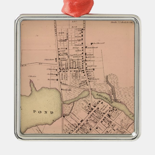 Milton Delaware Metal Ornament (Front)